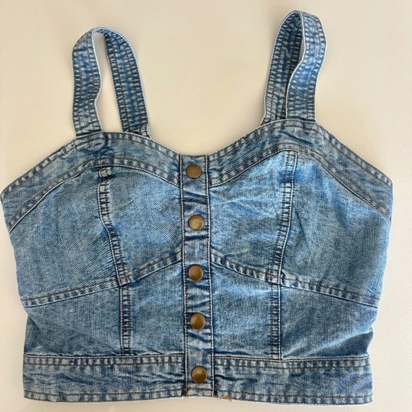 Denim Corset Top - Picture 1 of 2